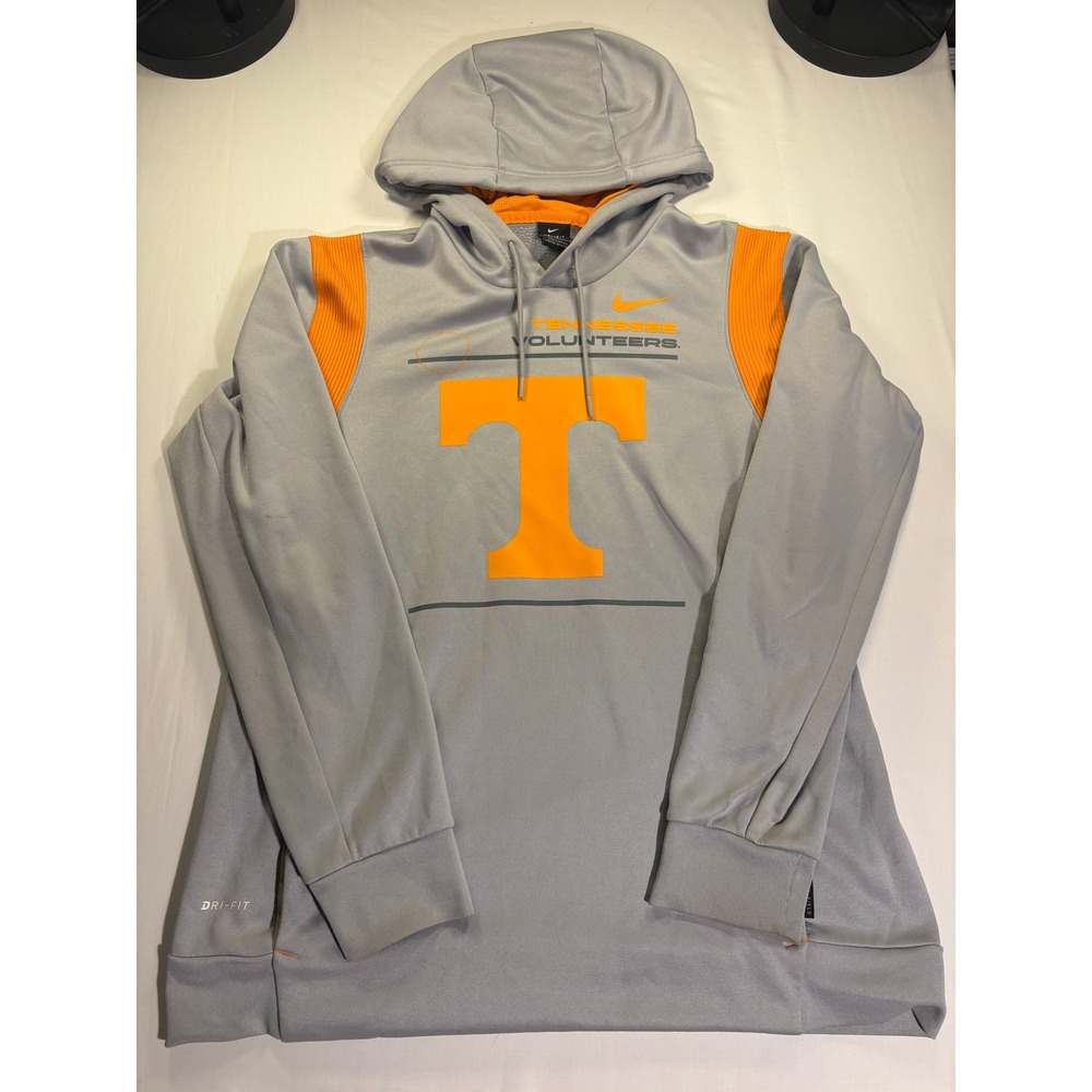 Nike Tennessee Volunteers Dri-FIT Hoodie Gray Orange Mens Large Rocky Top T Logo